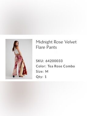 FREE PEOPLE Gradient Velour Pants